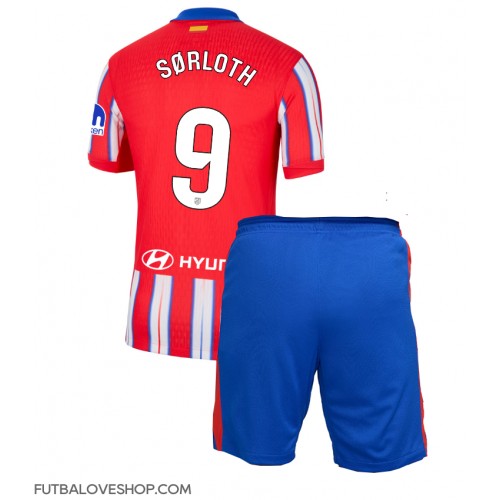 Dres Atletico Madrid Alexander Sorloth #9 Domáci pre deti 2024-25 Krátky Rukáv (+ trenírky)